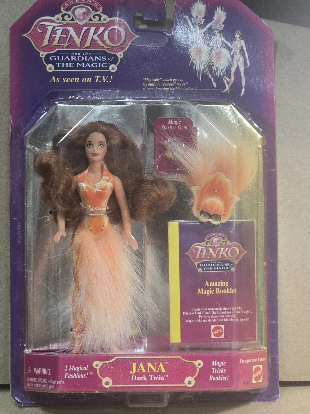 Vintage 1995 Mattel Tenko Guardians of the Magic Jana Dark Twin Doll NIB